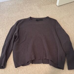 360 Cashmere Charcoal Crew Neck Sweater